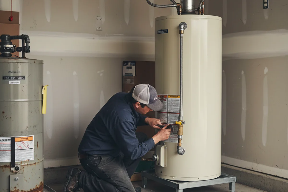 Water heater and shutoff valve replacement in Aldie